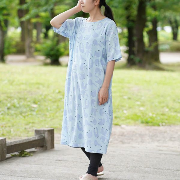 “高島ちぢみ”で、熱がこもらない・ベタつかないワンピース
